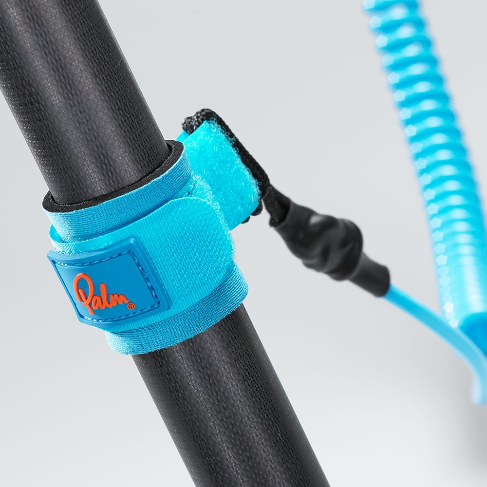 Palm Kayak Paddle Leash attached to paddle shaft