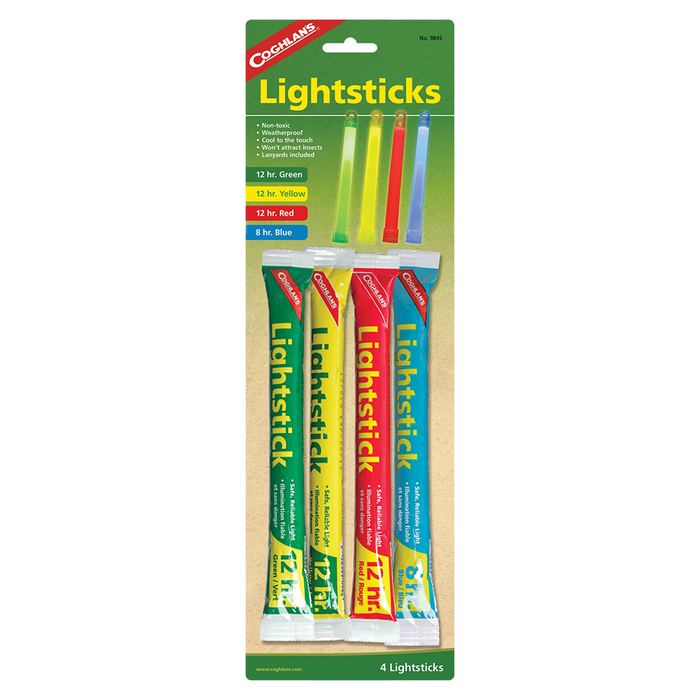 Coghlan's 12 Hour Lightsticks - Assorted 4 pack