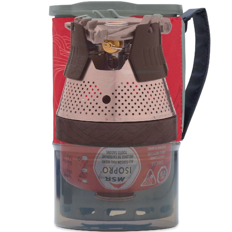 MSR WindBurner Personal Stove System red packed away