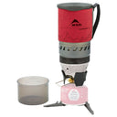 MSR WindBurner Personal Stove System red assembled