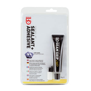 Gear Aid Seam Grip WP Waterproof Sealant and Adhesive in clamshell packaging