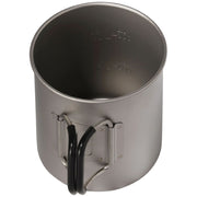 MSR Titan Cup 450mL showing volume measurements inside cup