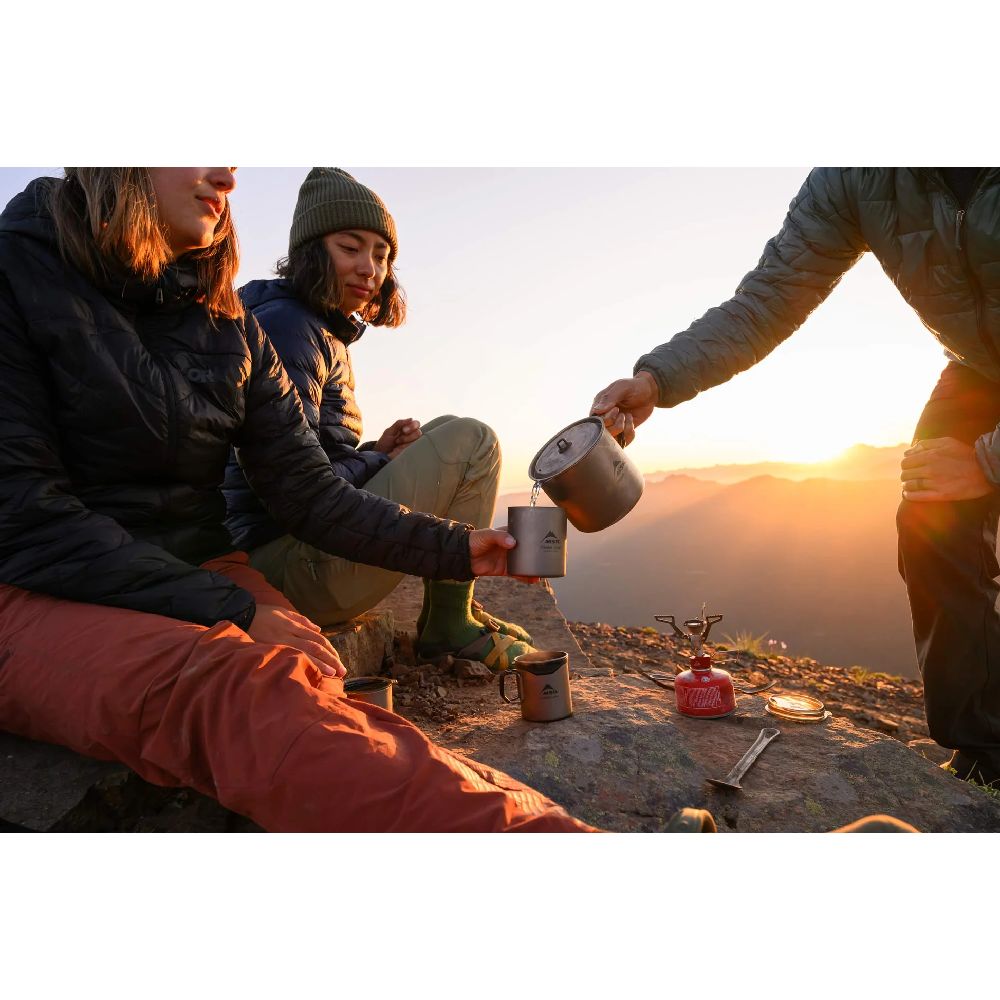 MSR Titan Kettle summer in Swiss Alps