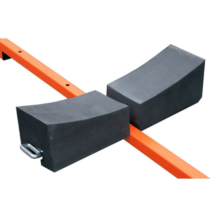 Eckla Kayak SUP Tow-along Follower Bicycle Trailer zoom on trailer cradle