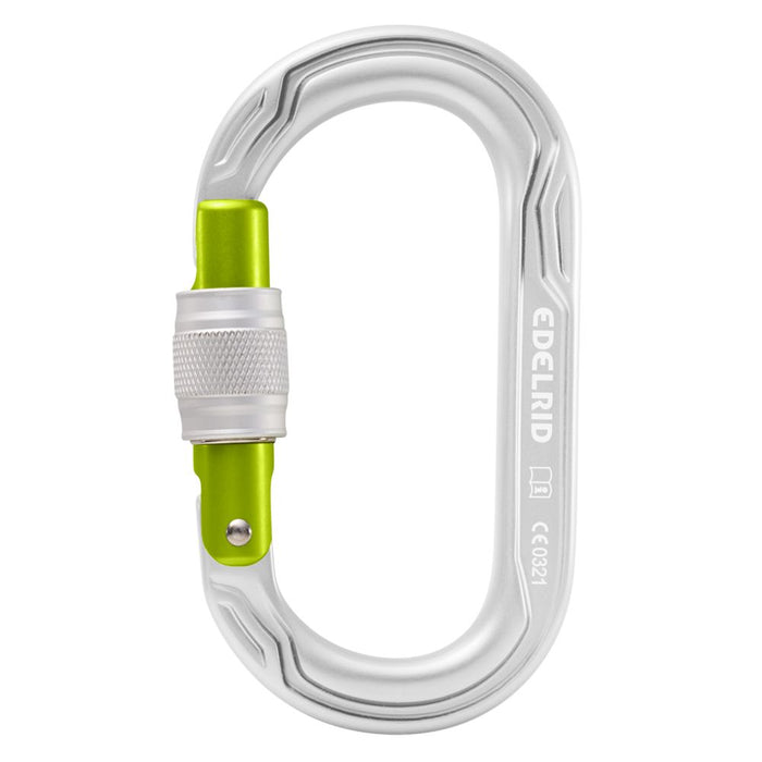 Edelrid Oval Screwgate Carabiner silver