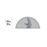 MSR Zoic 2 Backpacking Tent diagram height