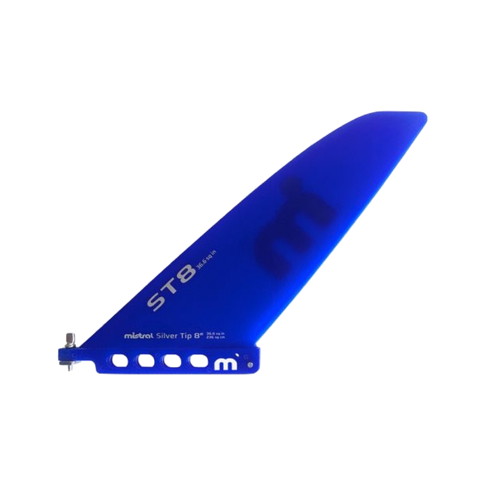Mistral SUP Fin Silver Tip 8" Polycarbonate - Weed Free Race/Touring