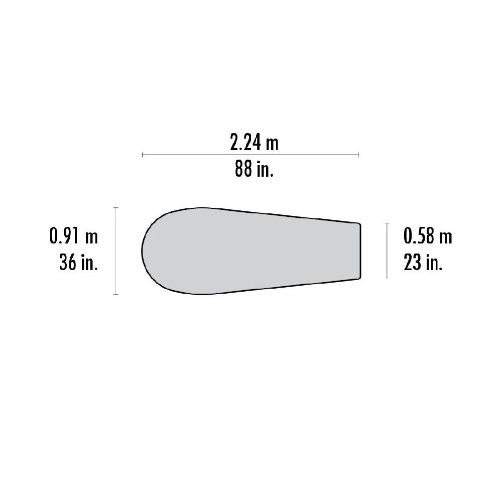MSR E-Bivy dimension diagram
