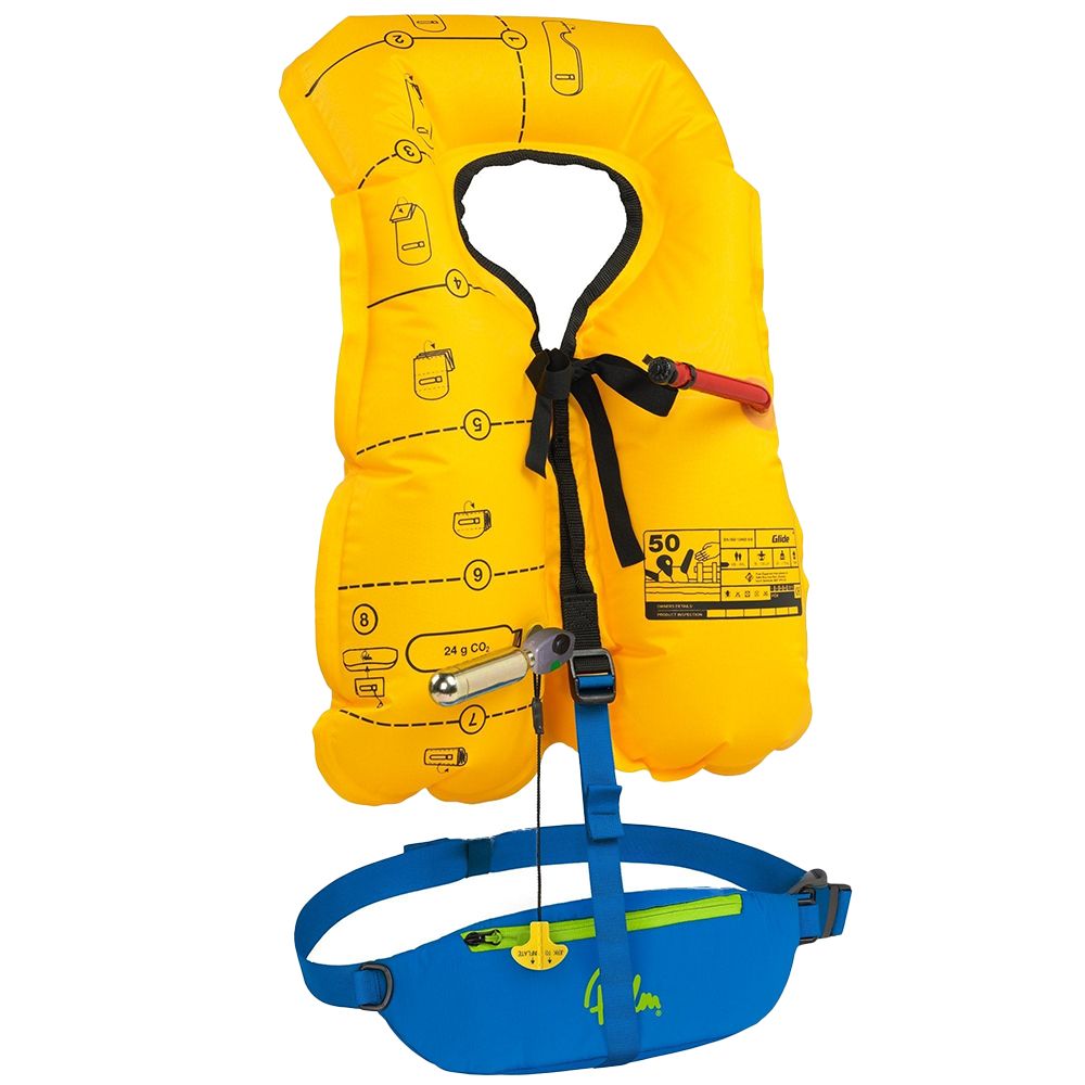 Palm Glide Inflatable Waistbelt blue inflated