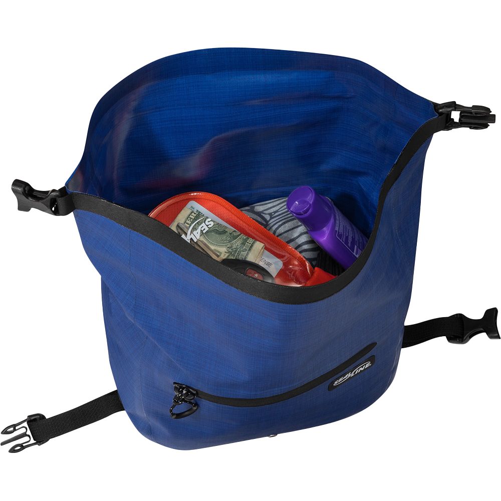 SealLine Seal Pak Hip Pack open displaying contents