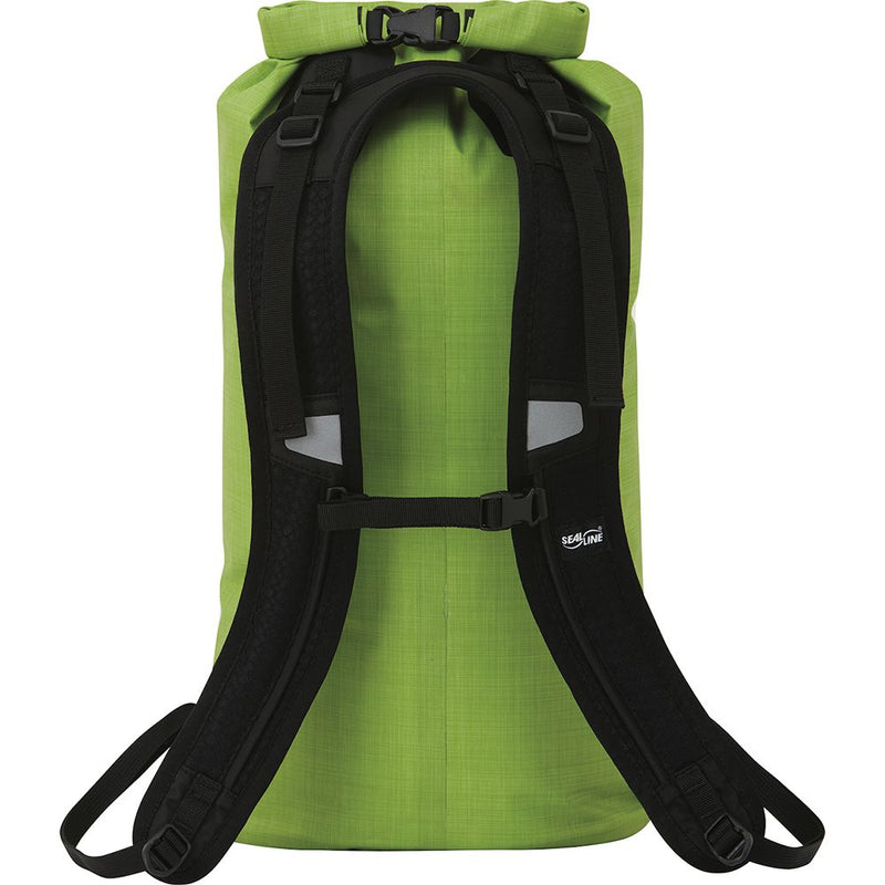 SealLine Skylake Dry Daypack green back view with straps