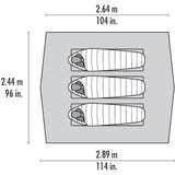 MSR Thru-Hiker 70 Wing V2 sizing diagram