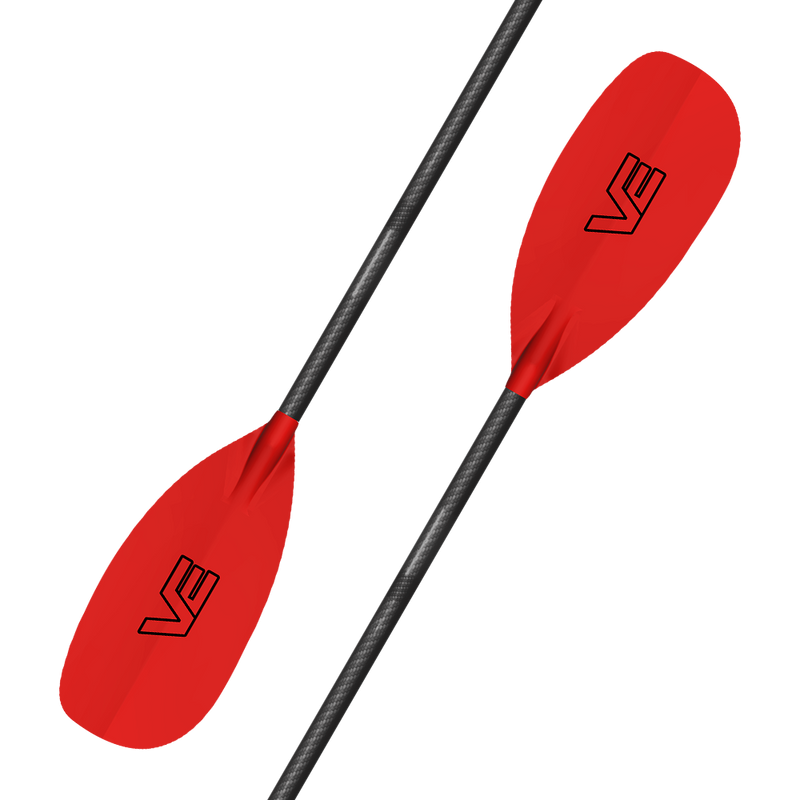 VE Creeker Glass Kayak Paddle - Cranked Carbon Shaft